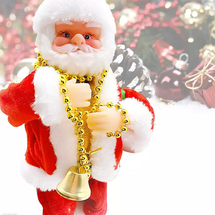 Electric Christmas Santa Claus Climbing Rope Ladder Musical Toy Xmas Gift Decors