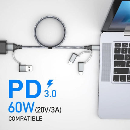 All in one USB Charging Cable Typc C Micro Data Charger Cable iPhone Samsung