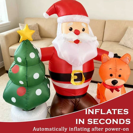 Inflatables Christmas Outdoor Decorations Cute Blow Up for Garden Lawn Xmas Deco