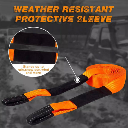 Recovery Kit 12T 9M*75MM Heavy Duty 4WD Snatch Strap+2 Bow Shackle