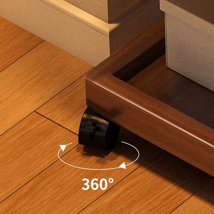 Rolling 3-Wheel Bedside Table Household Living Room Coffee Corner Table