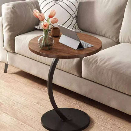 Coffee Table Wood Sofa End Bedside Oval Shape Side Table Bedside Laptop Desk Au