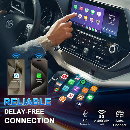 Wireless Carplay Adapter Android Auto USB Car Dongle 2 in 1 Mini Auto Navigation