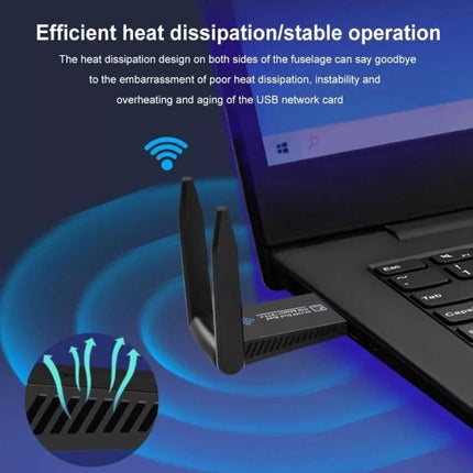 1300Mbps USB 3.0 Wireless WiFi Receiver Bluetooth Adapter 5GHz Dual Band Dongle