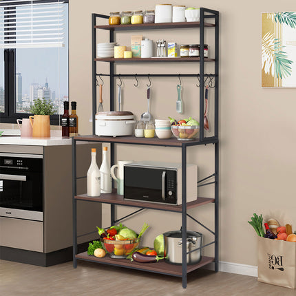 Kitchen Bakers Rack Industrial Microwave Stand 5Tier Storage ShelfCoffee Station