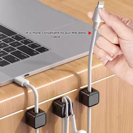 12Pcs Magnetic Cable Wire Clips Tidy Cord Lead Organiser USB Charger Cable Holder