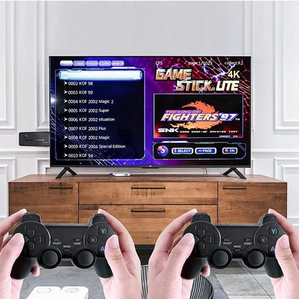 Retro 4K HDMI Game Stick Console Plug Play 35000+ Games 2 Wireless Controllers
