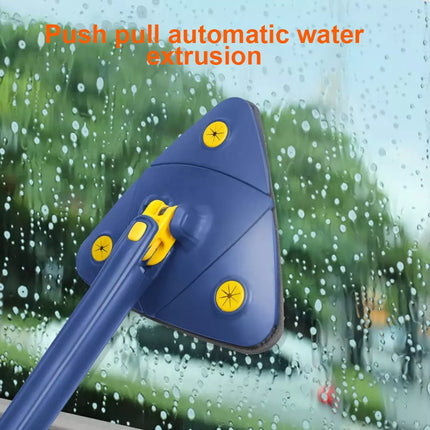 360 Rotatable Adjustable Triangle Lazy Cleaning Mop Multifunctional Wet & Dry Blue