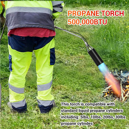 2M Hose Propane Weed Burner Kit Shrub Grass Killer Propane Gas Weed Burner Torch