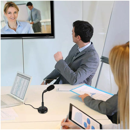 Desktop Mini USB Stand Microphone Mic For Desktop Laptop PC Computer 360°