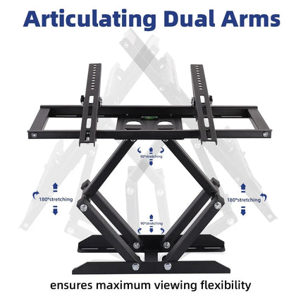 TV Wall Mount Bracket Swivel Tilt Full Motion 26 32 40 43 50 55 60 65 75in 50KG