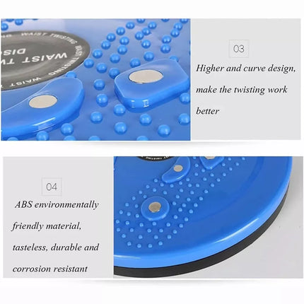 Waistwhisper Disc Ab Twister Board for Exercise Body Shaping Waist Twisting Disc Blue