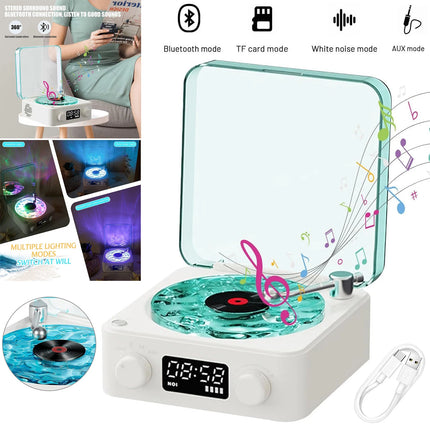 2025 Bluetooth Vinyl Record Player Waves, Four Modes, The Waves Vinyl Player