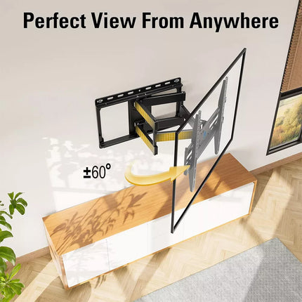 Full Motion TV Wall Mount Bracket Swivel LED LCD 32 40 43 50 55 60 65 70 75 Inch