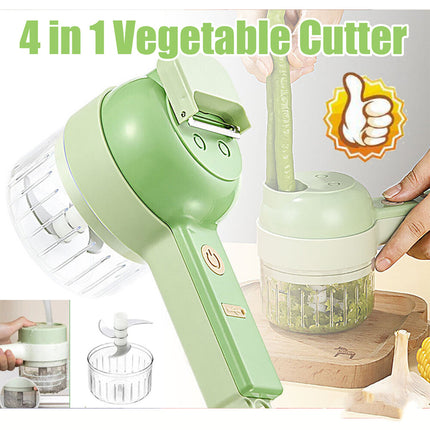 4 in 1 Mini Handheld Electric Vegetable Cutter Wireless Food Chopper Grinder