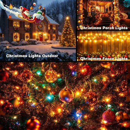 Solar Powered Christmas String Lights Waterproof LED Garden Multicolor Colourful