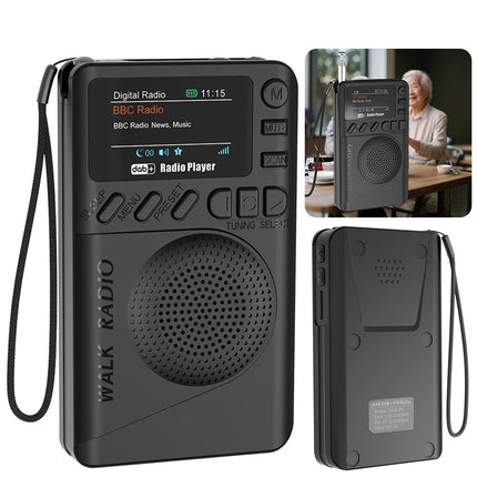 Portable Mini Pocket DAB/DAB + Digital Receiver MP3 Player FM Radio Rechargeable