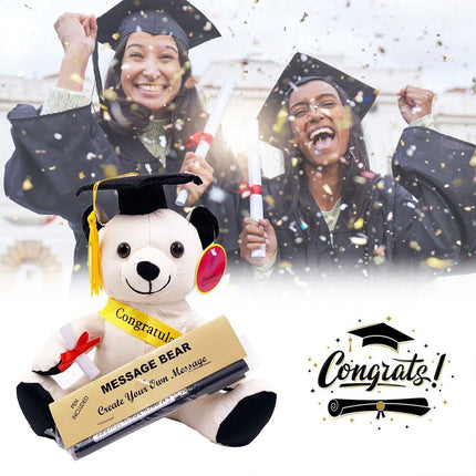 22cm Congratulations Graduation Bear with Pen Graduation Signature Message Gift