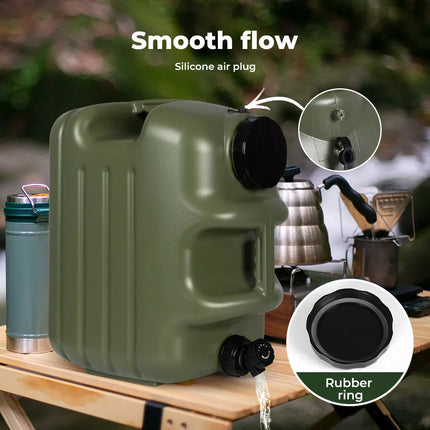 Water Container Jerry Can Bucket Camping Outdoor Storage Barrel Green