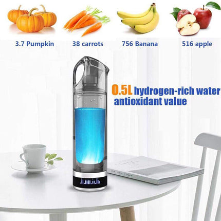 Hydrogen Rich Bottle Portable 500ml Hydrogen Rich Water Bottle USB Rechargeable