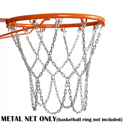 Basketball Ring Metal Chain Net Heavy Duty Mesh Official Size Rims Hoop 12 Loop