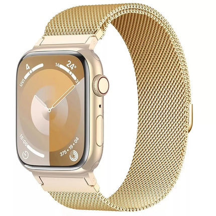STEXX Apple Watch Band Series 7 SE 6 5 4 3 2 Magnetic Stainless Gold