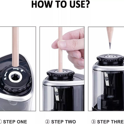 Automatic Electric Pencil Sharpener Operated Students Desktop Manual Or Auto