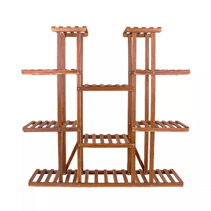 XL-Large 17 Pots Wood Plant Stand House Office Use Flower Pots Planter Shelf