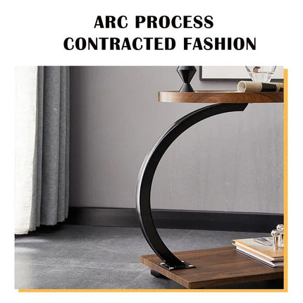 Movable Coffee Side Table Laptop Desk Bedside Sofa Tea End Tables Wooden Metal