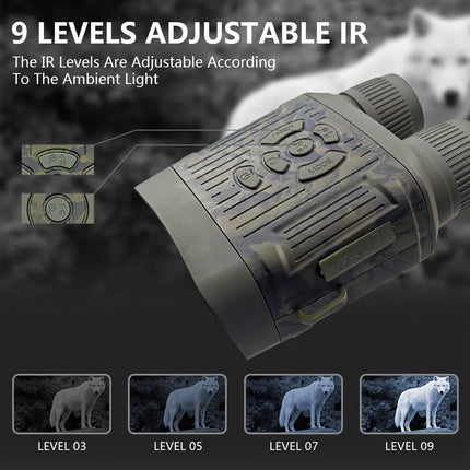 10X Digital Zoom 1080P Infrared Binoculars Night Vision Monocular for Hunting