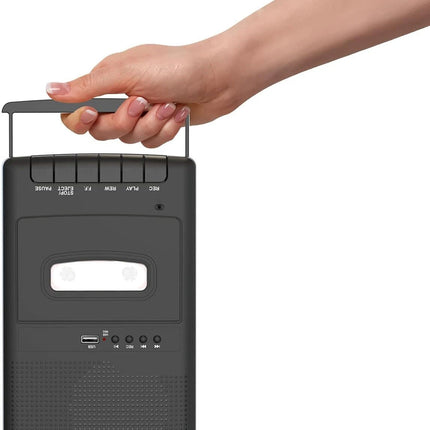 Portable Cassette Player Recorder with Stand-Alone Microphone Converter to USB