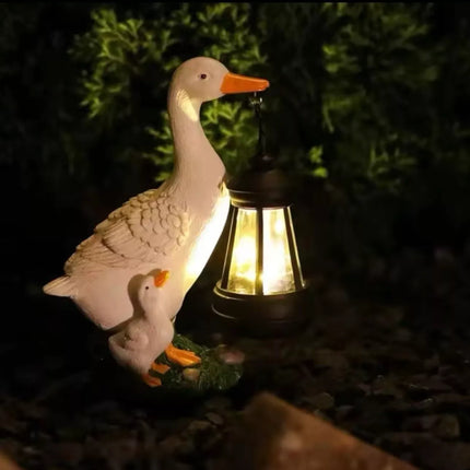 Solar Duck Lantern String Lights Waterproof LED Outdoor Decor for Patio Garden
