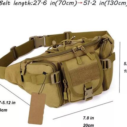 Tactical Fanny Pack Bumbag Waist Bag Military Hip Belt Outdoor Hiking Fishing