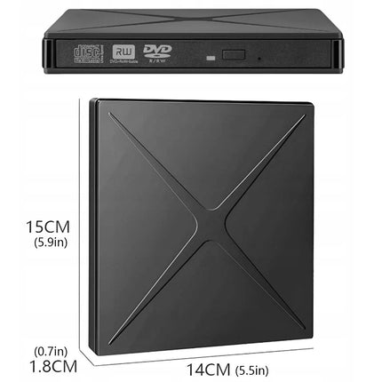 External USB CD/DVD Super Drive for Apple MacBook Air Pro iMac Mac iOS Windows