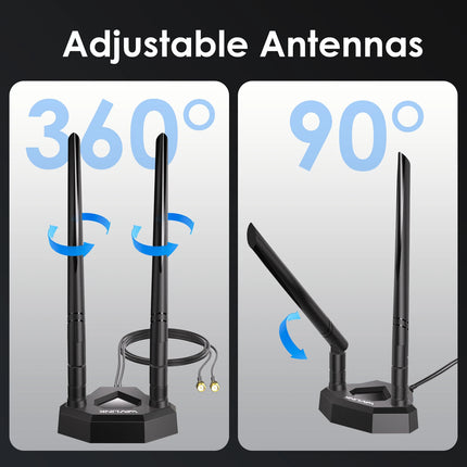 WiFi 6E Tri-band Extension Antenna for PCIe Network Card WiFi 6/6E Router BT5.3