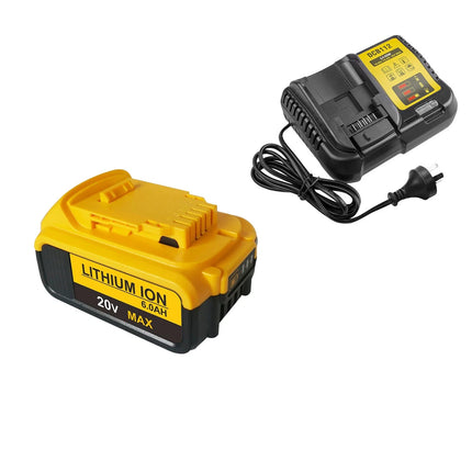For DEWALT 18V/20V XR 6.0AH Battery / charger DCB205 LI-Ion Slide DCB180 DCB200