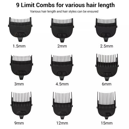 Cordless Hair Clippers Professional Trimmer Electric Cutting Kit For Mens Gift