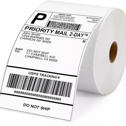 (2 Rolls) Direct Thermal Shipping Label 100x150mm (500 Labels Per Roll ) 4x6'