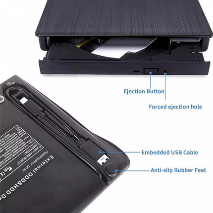 USB 3.0 External DVD CD VCD Writer Burner Reader Player Optical Drive for Laptop