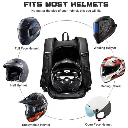 Large Capacity Motorcycle Helmet Bag Waterproof Cloth Moto Motorbike Backpack