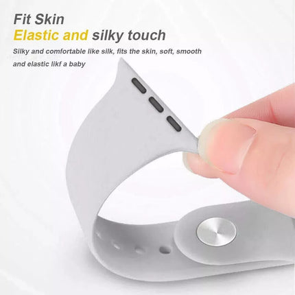 Silicone Sports Band For Apple Watch Series 2-7/SE 38mm 44mm White