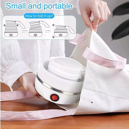 600ml Folding Electric Water Kettle Silicone Collapsible Kettle AU Plug Tea Pot
