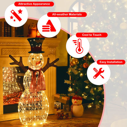 1.1M Christmas Snowman Light LED Light 3D Xmas Home Outdoor Yard Holiday Décor