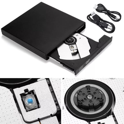 Portable Slim USB 2.0 External DVD Drive Reader Disc For Windows Laptop Burner