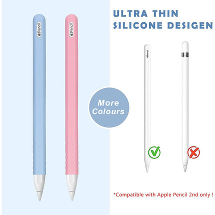Silicone Rubber Cover Sleeve Grip Case For Apple iPad Pro Pencil 2nd Generation Blue