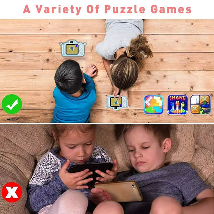 Mini Digital Children Camera HD 1080P LCD Camera Toy Kids Gift + 32G TF Card Blue