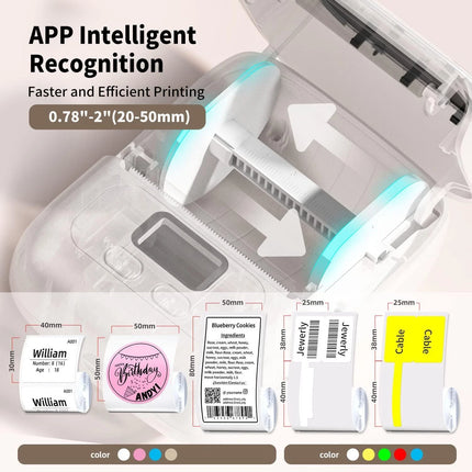 M110 Bluetooth Label Maker Machine Wireless Mini Thermal Printer Sticker