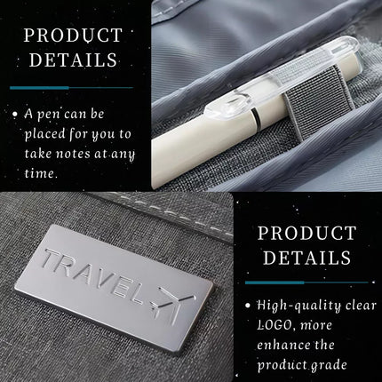 2Pcs Waterproof Passport Holder Travel Document Wallet RFID Bag Family Case Organizer L+S