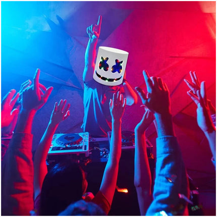 Halloween LED Light Up Mask Full Head DJ Mask Singer Costume Cosplay Party Mask