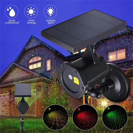 Outdoor Waterproof Solar Projector Landscape Lighting Christmas Party LED Garden